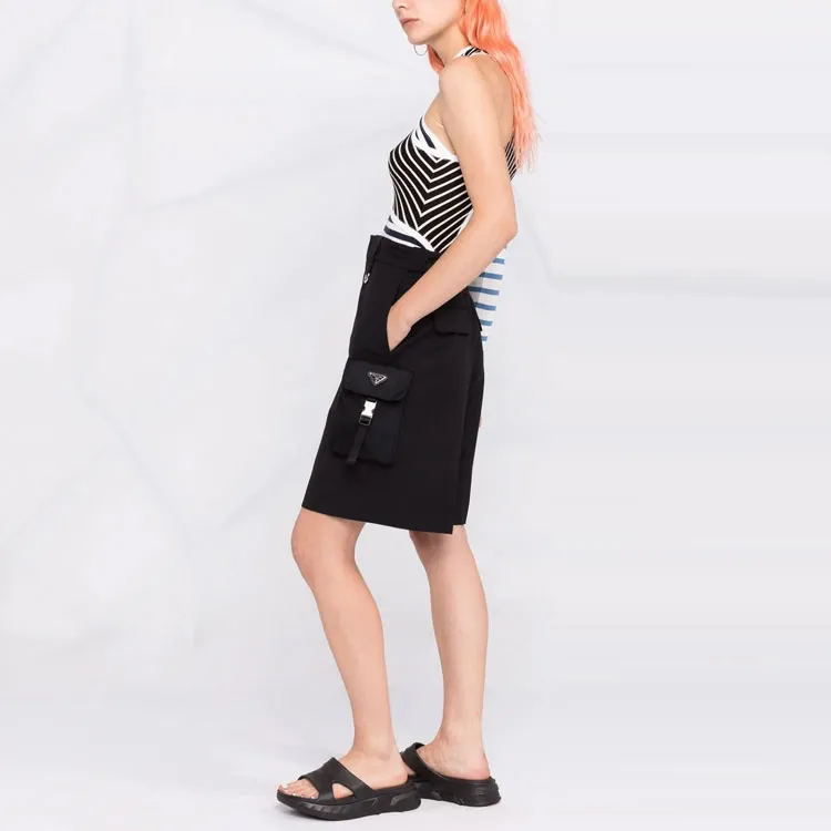PRADA FW21 Cargo Shorts Women's Black-3