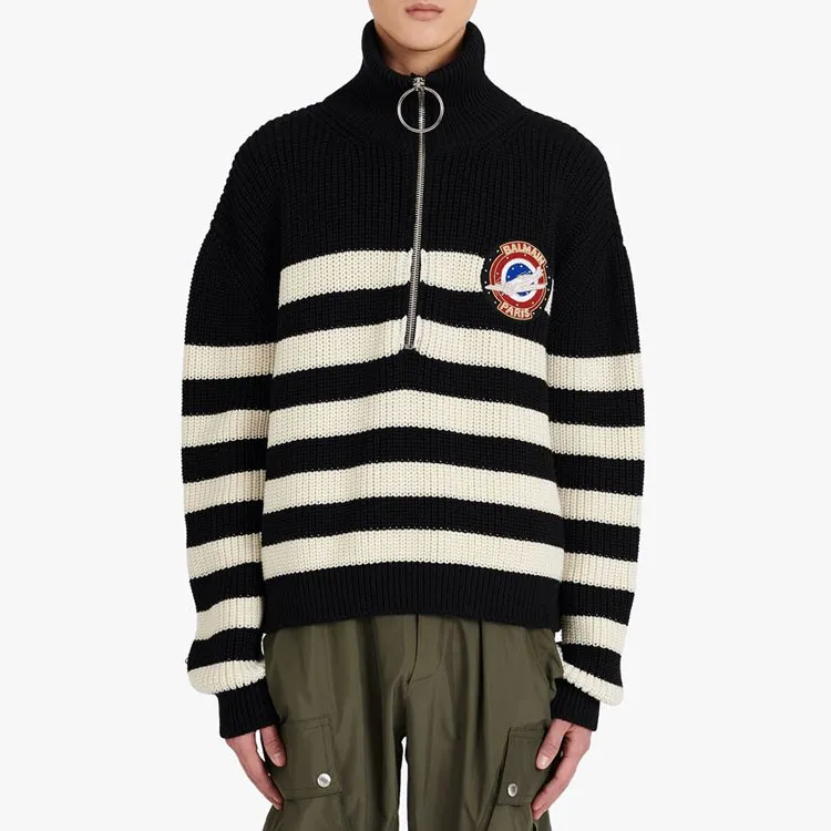 BALMAIN Trucker Striped Pullover-5