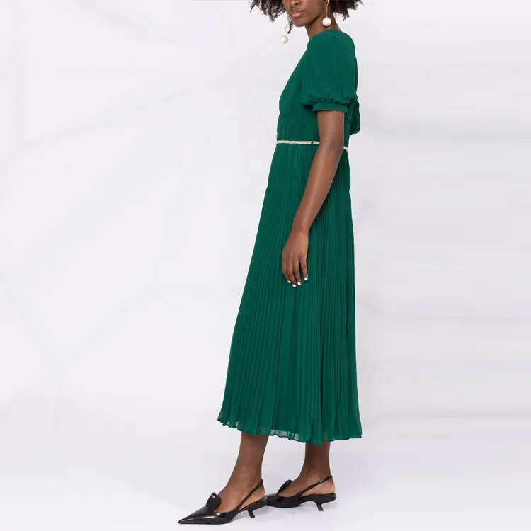 Self-portrait Short-Sleeved Dresses Women's Green-3