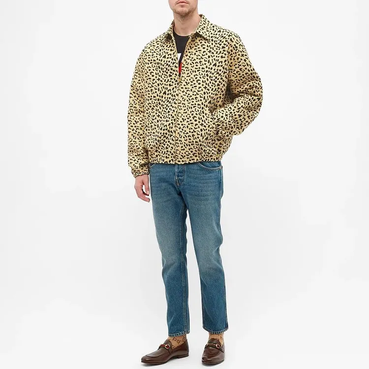 GUCCI Leopard pattern Jacquard Jacket-4