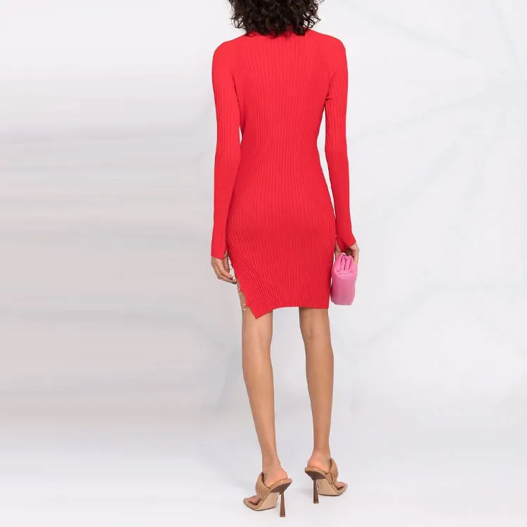 Jacquemus Long-Sleeved Dresses Women's Red-3