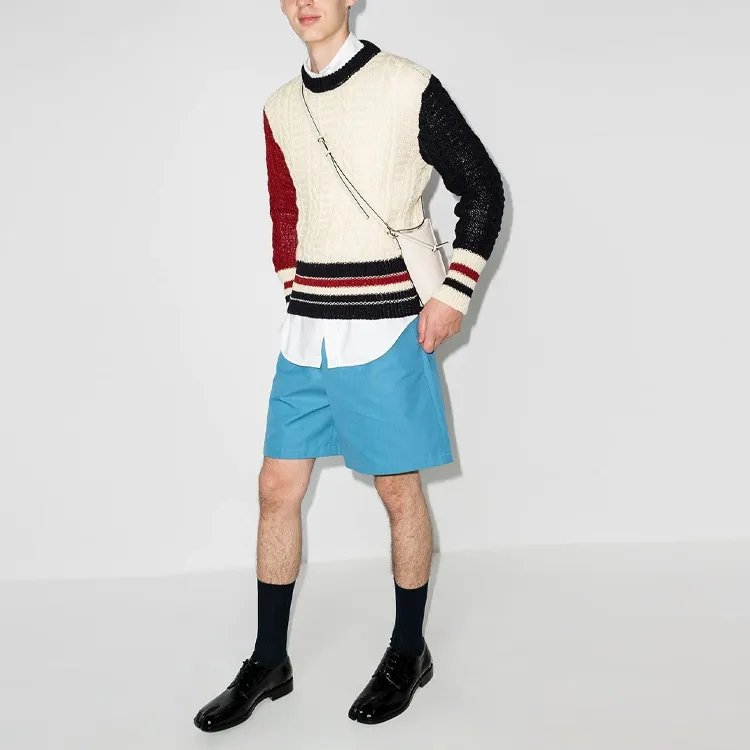 THOM BROWNE Three tone Cable knit Jumper-3