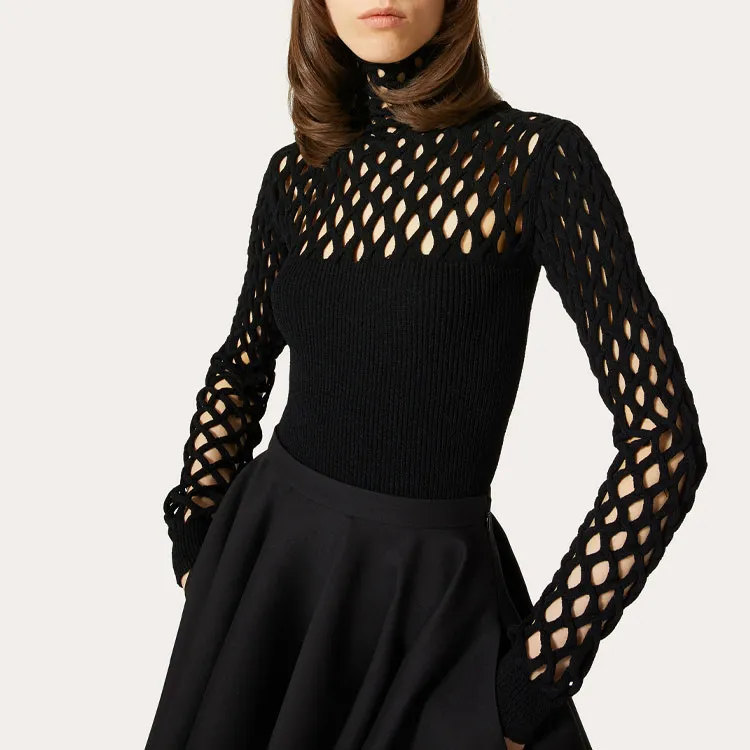 Valentino Stretched Viscose Top 'Black'-3