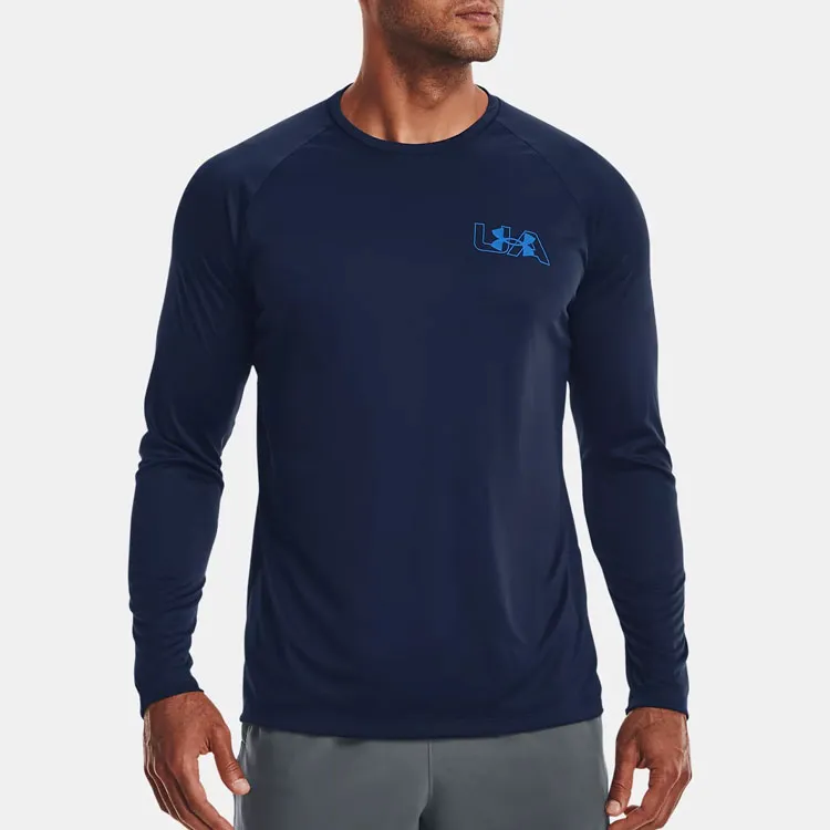 Under Armour T Shirt Men's Collegiate Blue-3