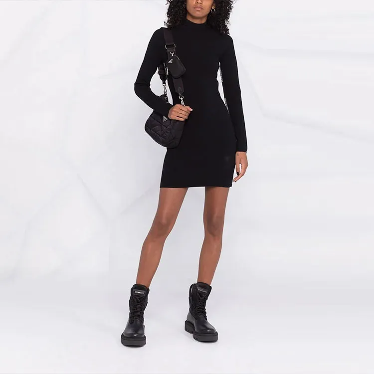 Alexander Wang Intarsia knit Logo Long sleeve Dress-2