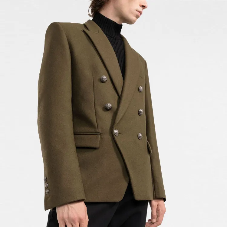 BALMAIN FW21 Business Suit Coat Men's Green-3