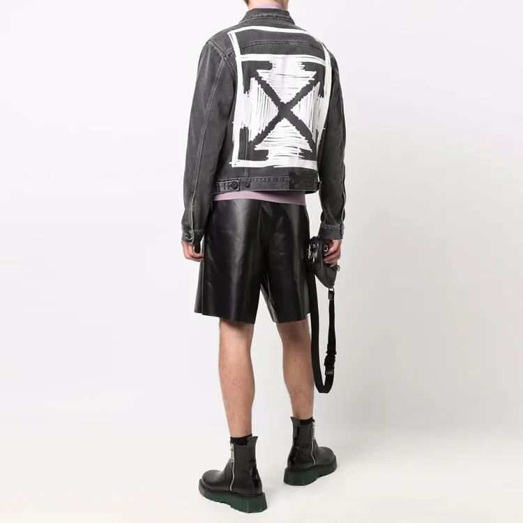OFF WHITE FW21 Denim Jacket Men's Gray-3