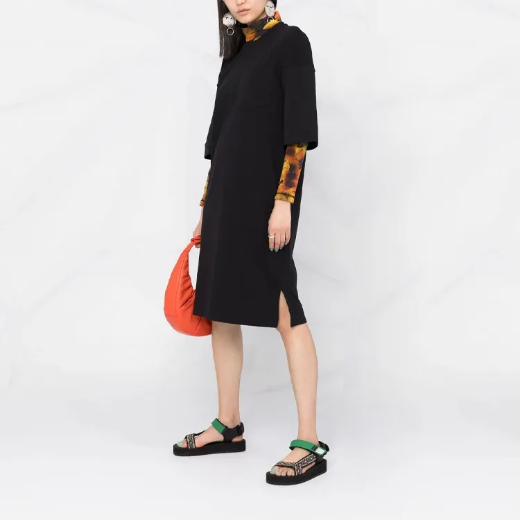 GANNI Relaxed T Shirt Dress 'Black'-3