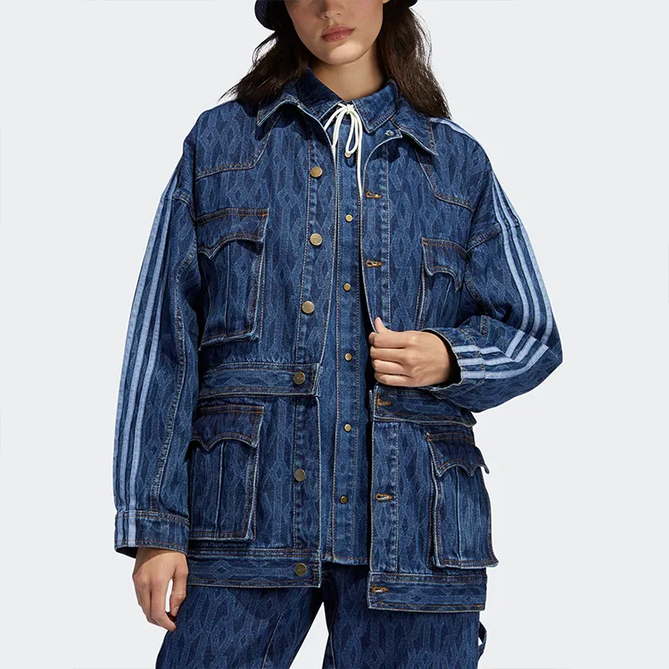 Adidas Ivy Park Monogram Denim Denim Track Jacket All Gender-5