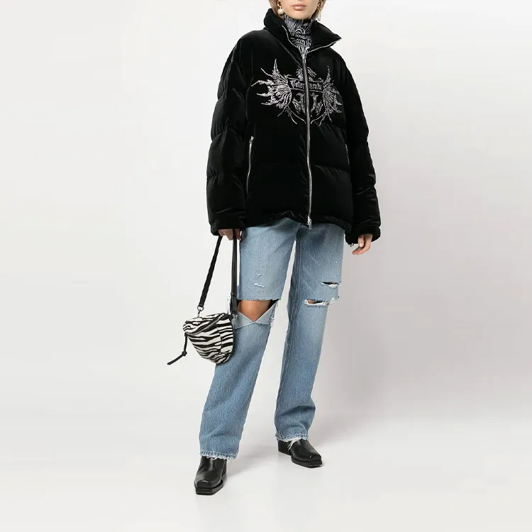 Vetements Crystal Puffer Jacket 'Black'-1