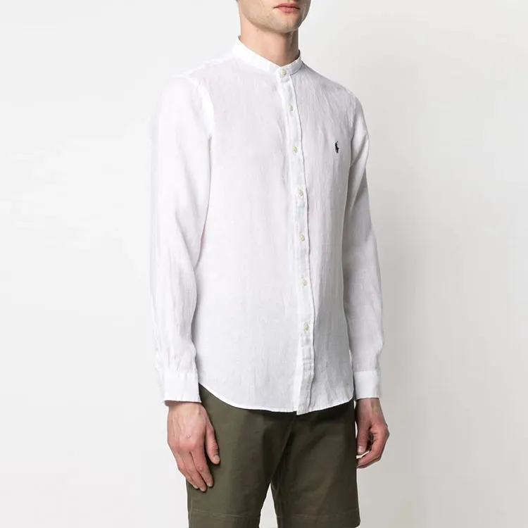 Polo Ralph Lauren Collarless Logo Embroidered Shirt-3