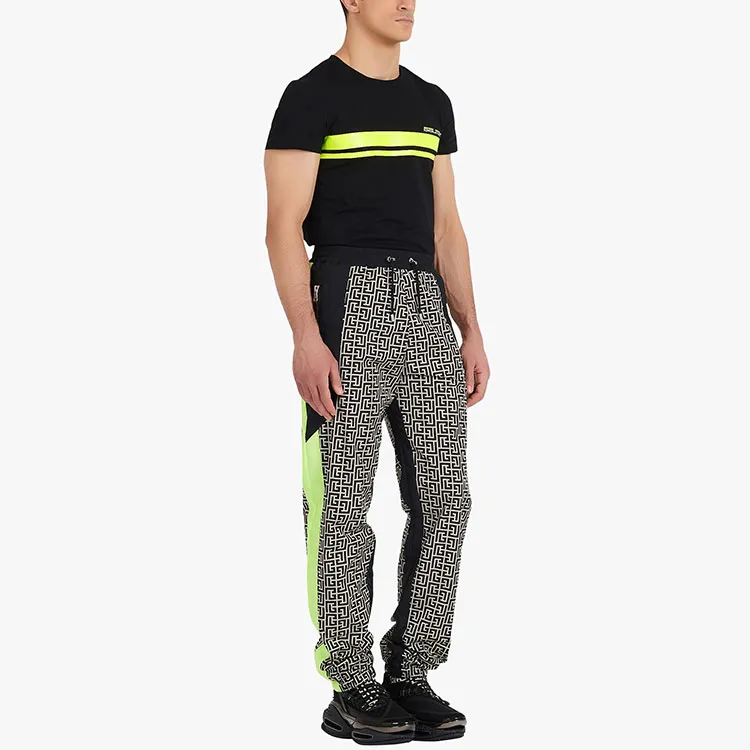 BALMAIN Monogram Printed Nylon Sweatpants-1