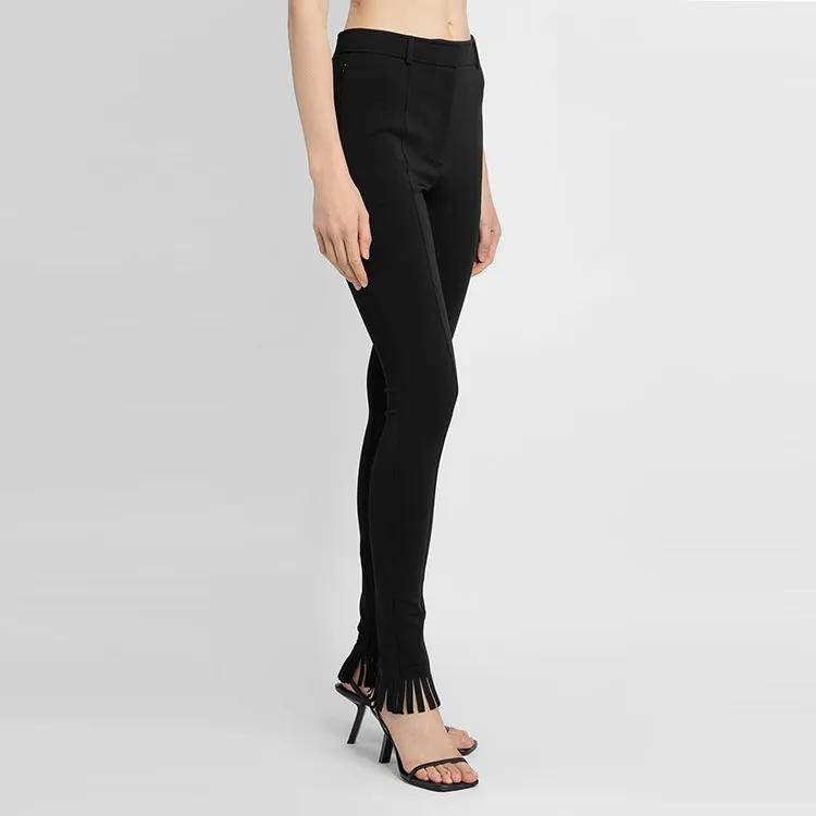 Burberry Fringed Crepe Leggings-4