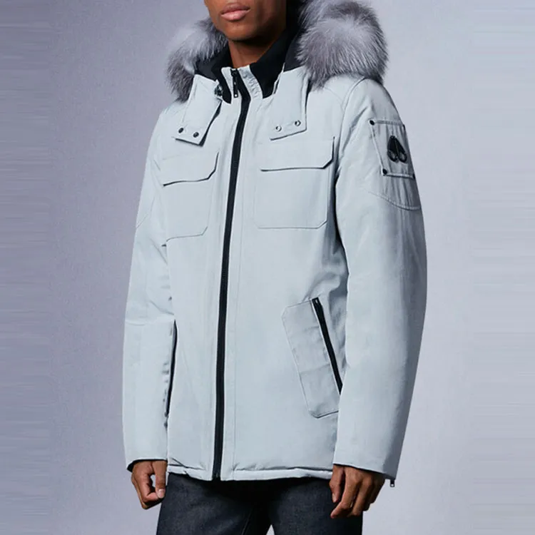 Moose Knuckles Down Jacket Men's Gray-3