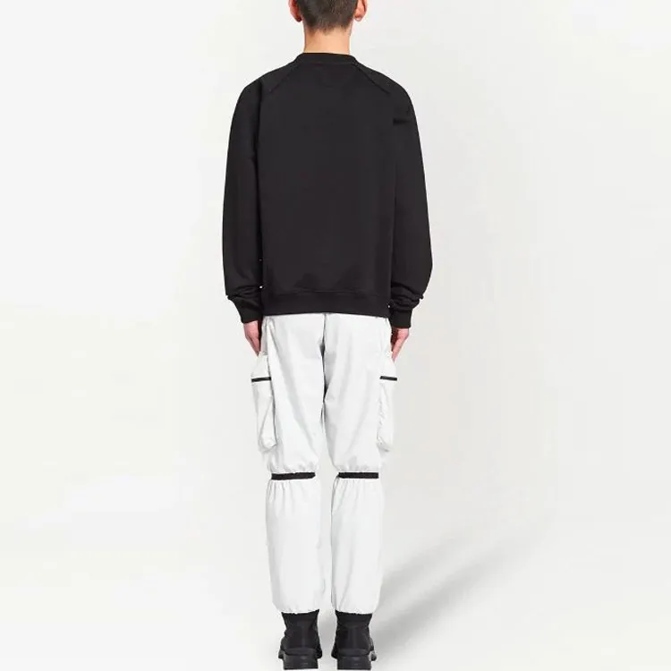 PRADA Printed Cotton Fleece Crewneck Sweatshirt-2