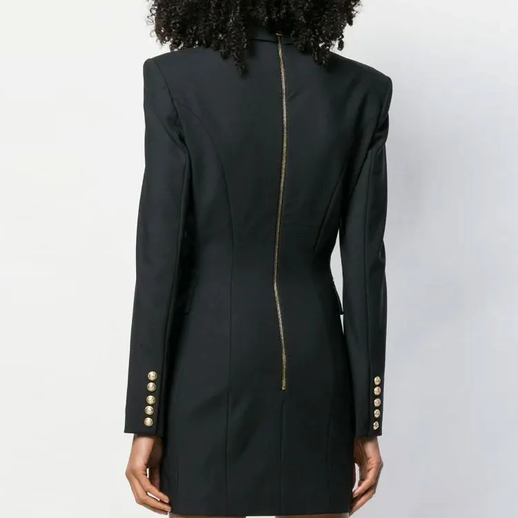 BALMAIN Long Sleeved Dresses Women's Black-2