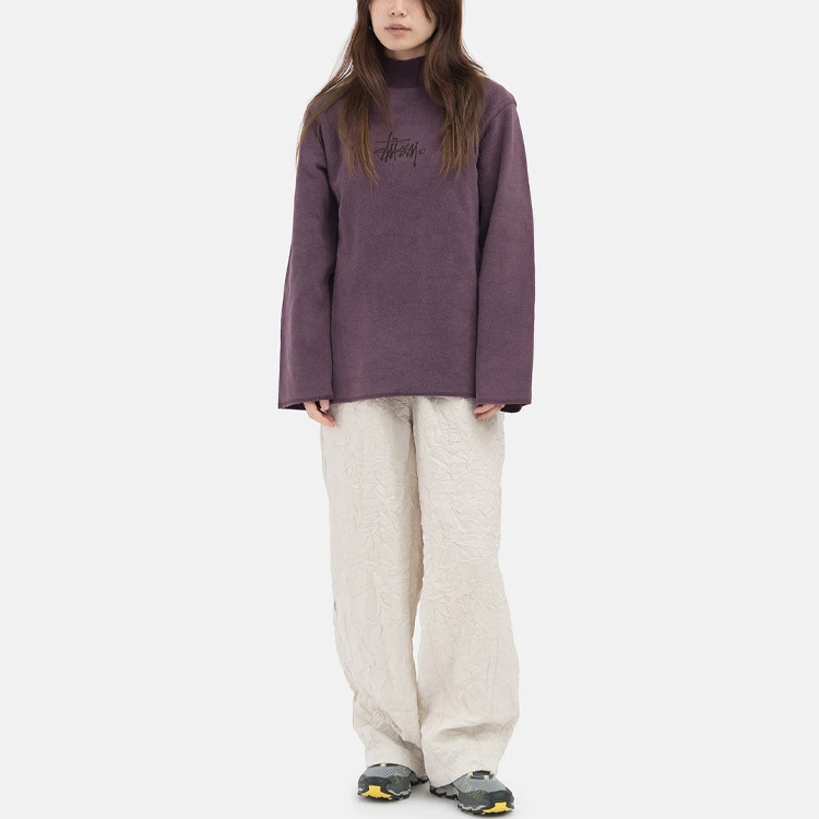 【Stussy】GEN MOCK NECK FLEECE Stussy Gen Mock Neck Fleece 'Natural' - POIZON