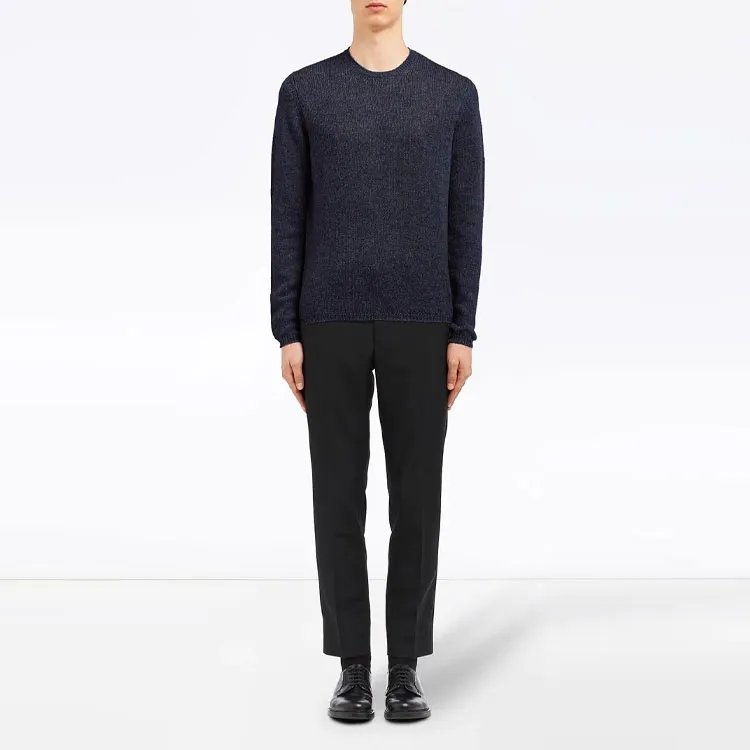 PRADA Cashmere Sweaters Men Navy Blue-1