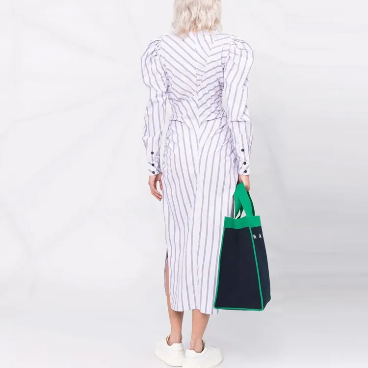 GANNI Long Sleeved Dresses Women's Purple-2