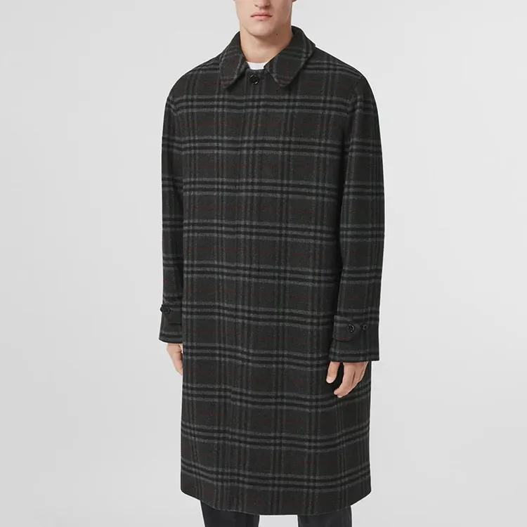 Burberry Coats Men Dark Gray-4