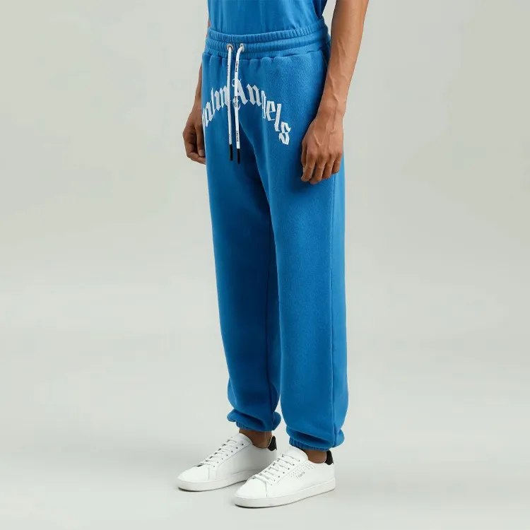 PALM ANGELS Knitted Sweatpants Men Blue-5