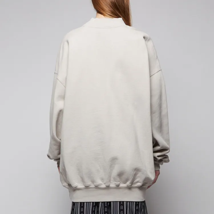 Balenciaga Paris Fashion Week Crewneck Sweater 'Cement Grey/Black'-4