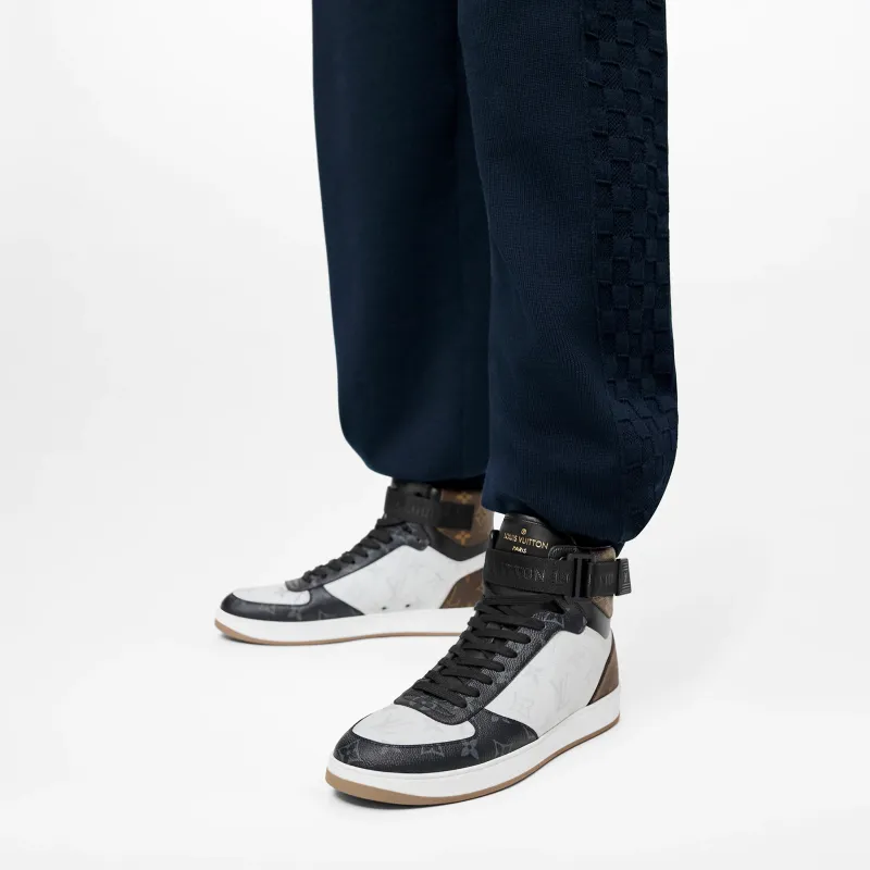 LOUIS VUITTON Rivoli Sneaker Boots 'Patched White Monogram'-5