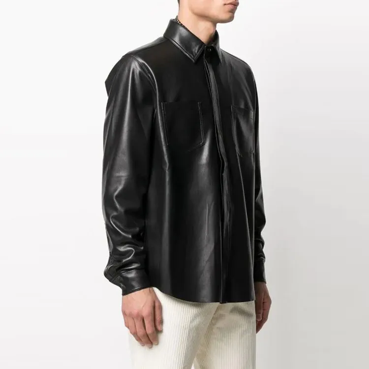 NANUSHKA Fringed Faux-leather Shirt Jacket-3