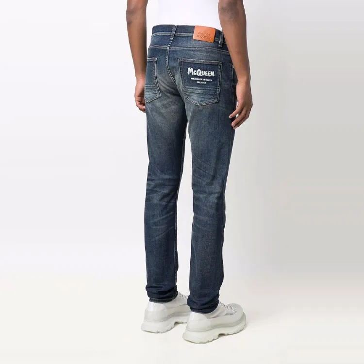 Alexander McQueen Graffiti Printed Jeans-3