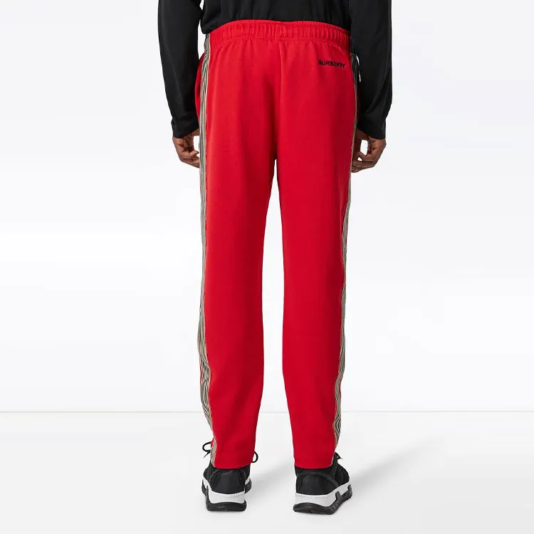 Burberry Knitted Sweatpants Men Red-5
