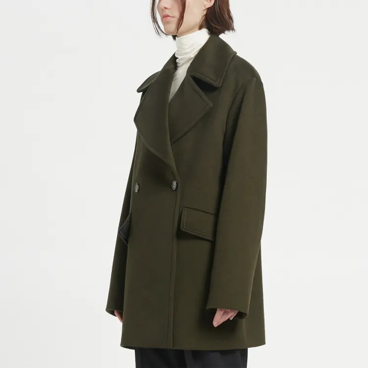 SportMax Coats Women's Army Green-3