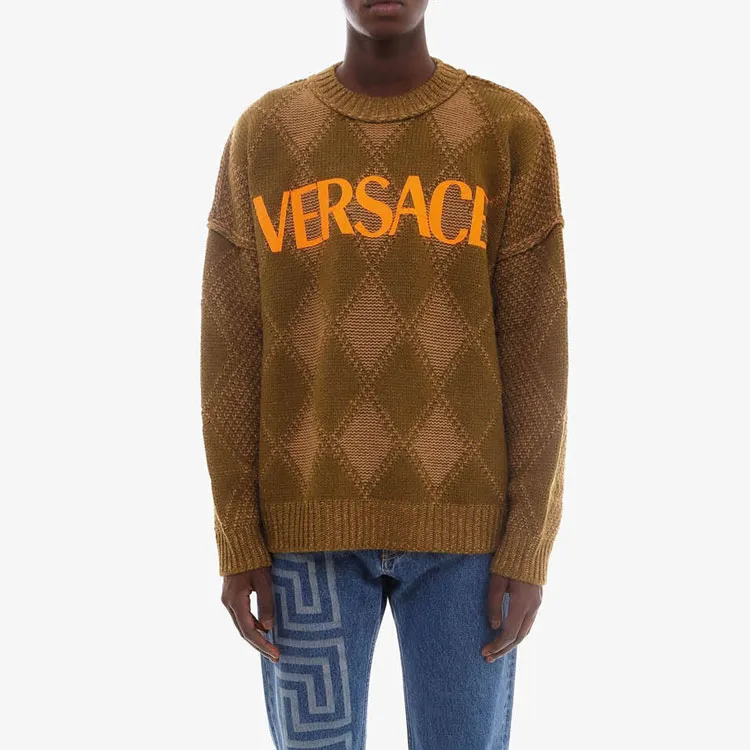 VERSACE Sweaters Men Brown-1