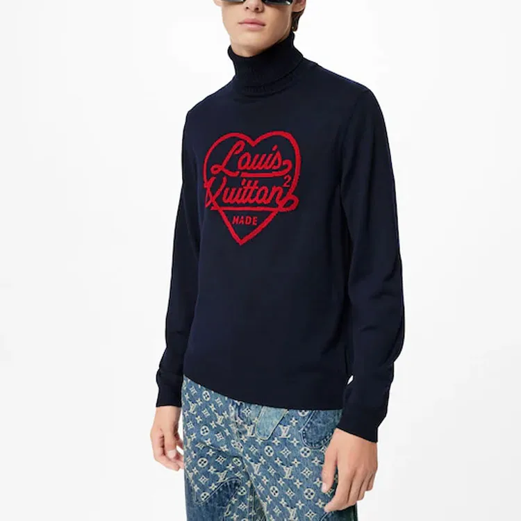 LOUIS VUITTON X Nigo Intarsia Heart Turtle Neck-3