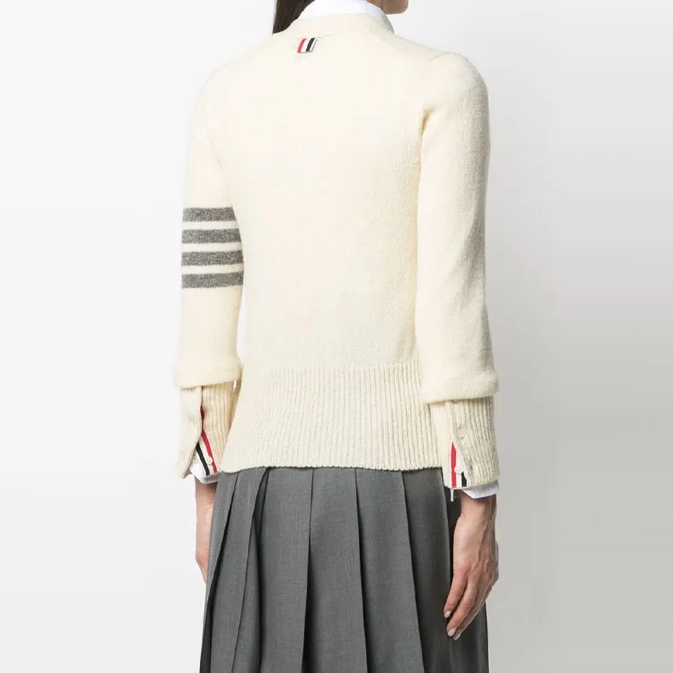 THOM BROWNE· FW21 Sweater Women's White-2