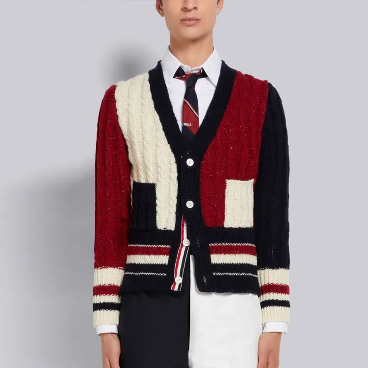 THOM BROWNE Sweaters Men Red-2