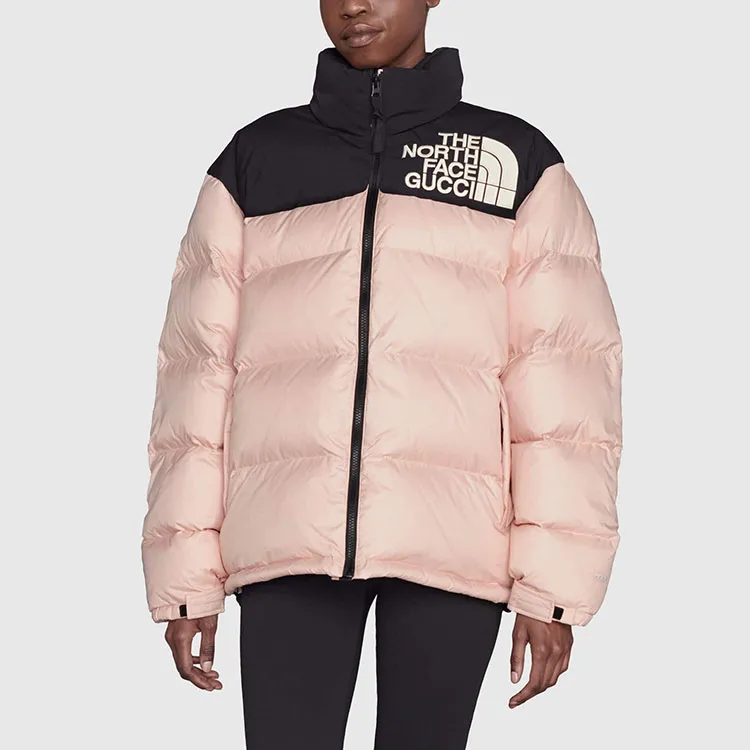 GUCCI X The North Face Padded Jacket Light Pink/Black-3