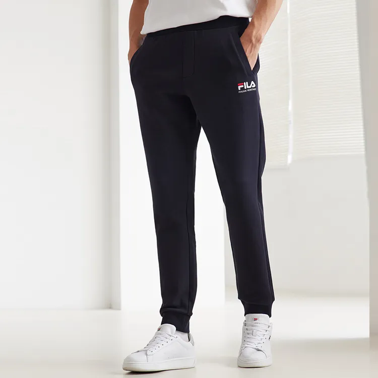 FILA Knitted Sports Pants Men's Marine Blue-4