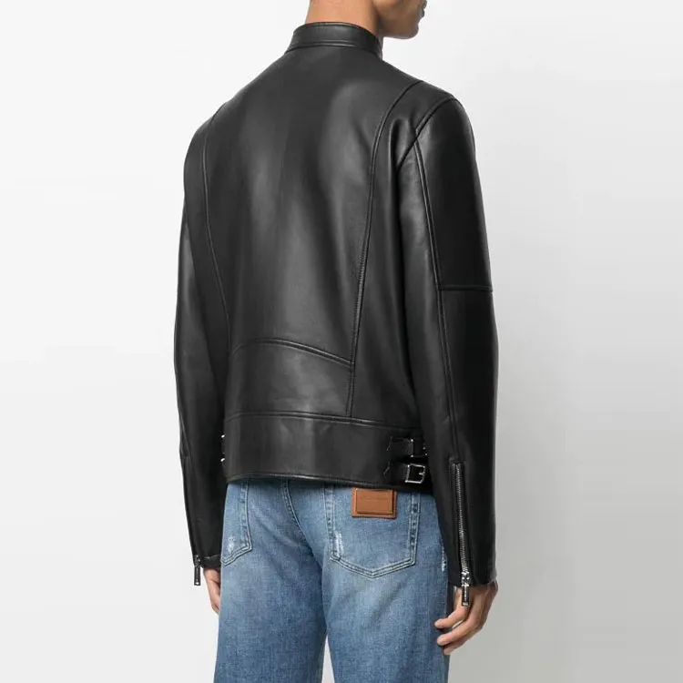 DSQUARED 2 Leather Jackets Men Black-2