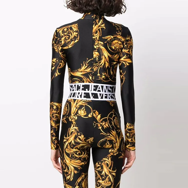 VERSACE JEANS COUTURE SS22 Long-Sleeved T-Shirt Women's Black-3