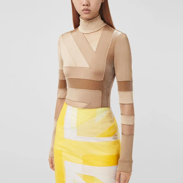 Burberry Union Jack Flag Print Bodysuit 'Dark Biscuit'-3