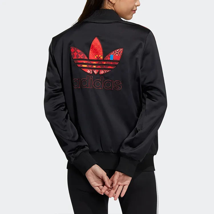 Adidas Originals Puffer Jacket Winter Women's Swirl Neon Red-2