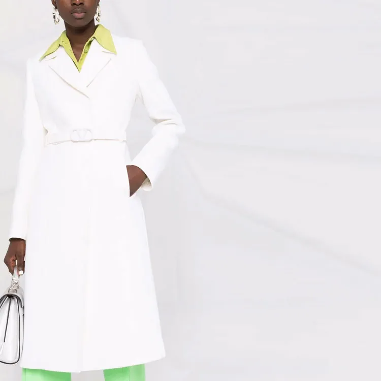 Valentino Trench Coats Women's White-2
