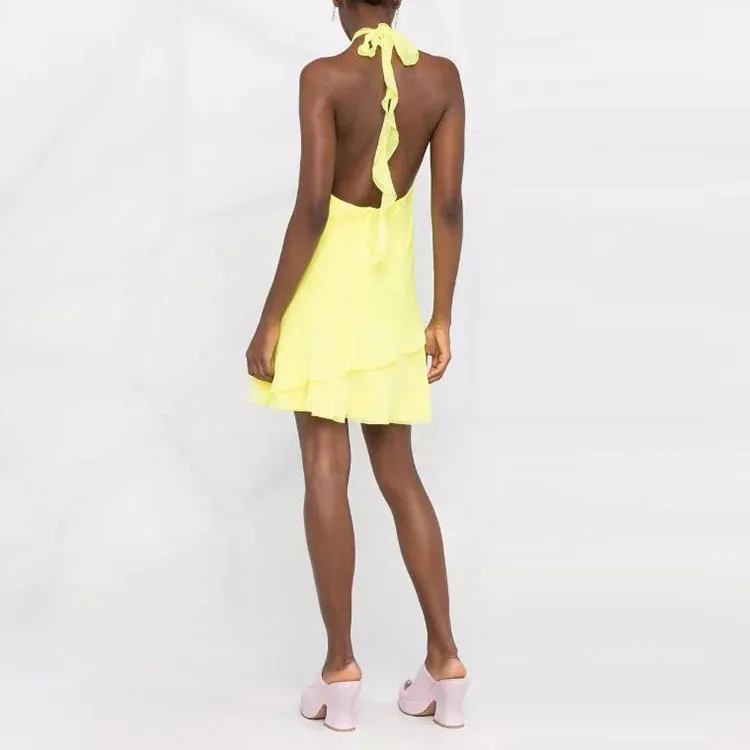 Blumarine Sleeveless Dresses Women's Yellow-2