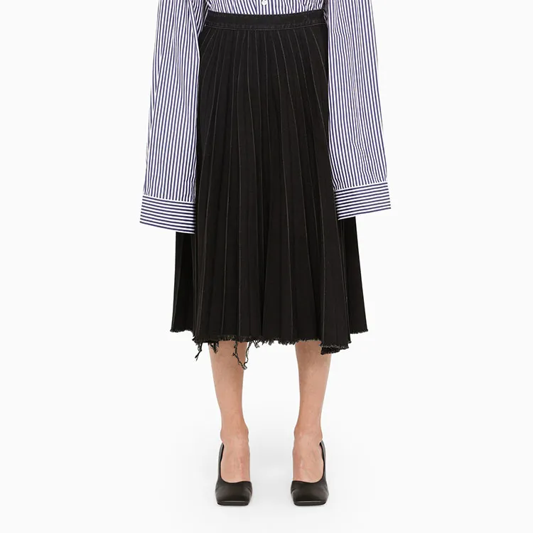 Balenciaga Casual Long Skirts Women's Black-2