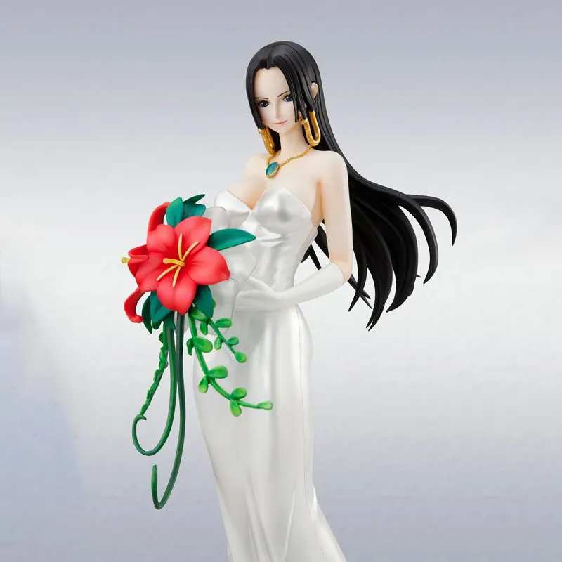 MegaHouse Boa Hancock Pop Excellent Model One Piece Empress Wedding Ver. Scale Figures 23cm-4