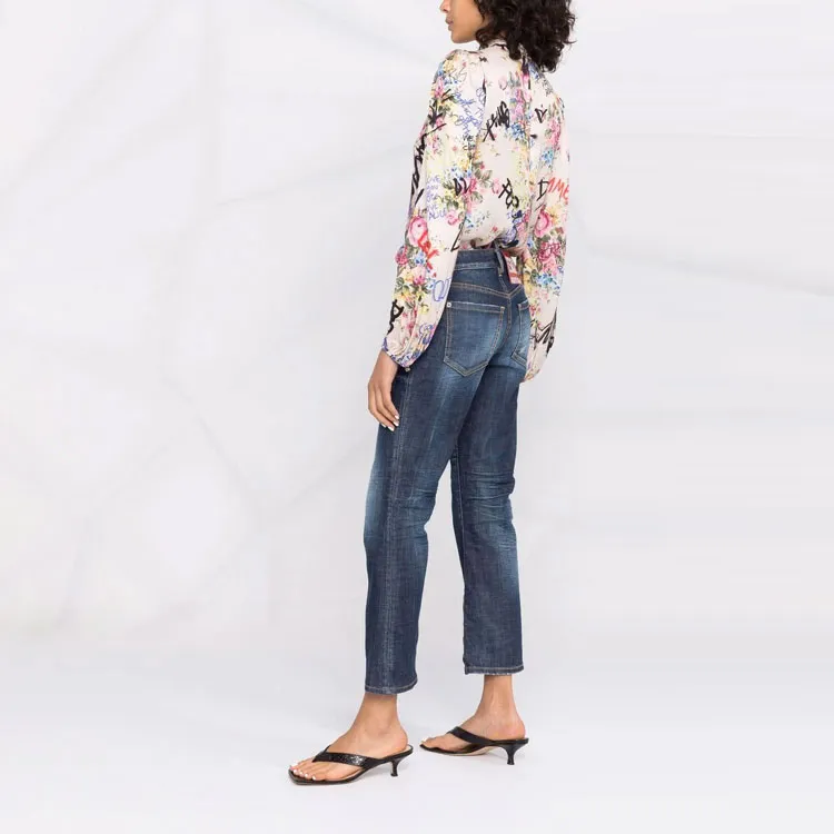 DSQUARED 2 Distressed Cropped Jeans-3