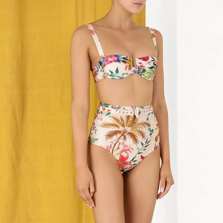 Zimmermann Tropicana Balconette Floral Print Bikini Top-3