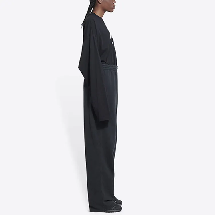 Balenciaga Knitted Sports Pants Loose Fit Style Women's Black-2