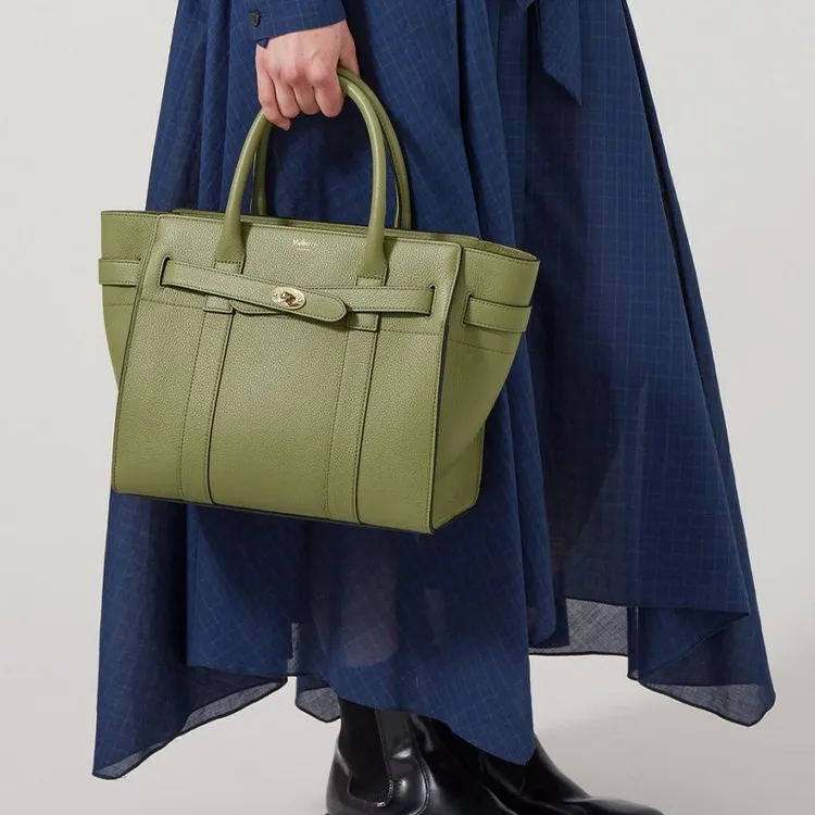 Mulberry Bayswater Leather Crossbody Bag Women's Green-3