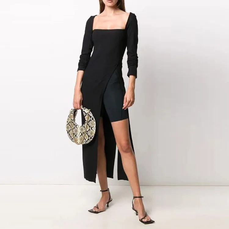 Ann Demeulemeester Long-Sleeved Dresses Women's Black-3